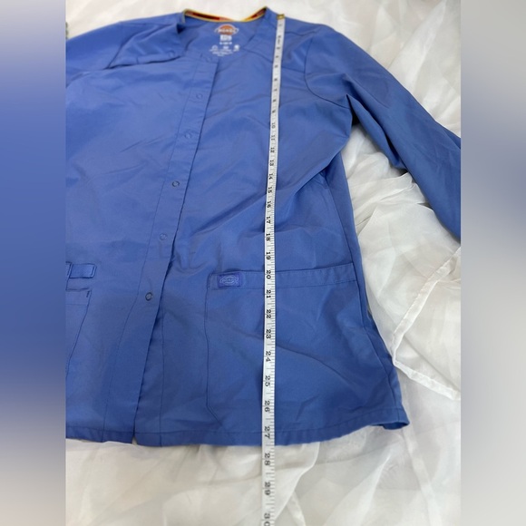 Dickies Ceil Blue Scrub Jacket Size Small - Picture 7 of 14